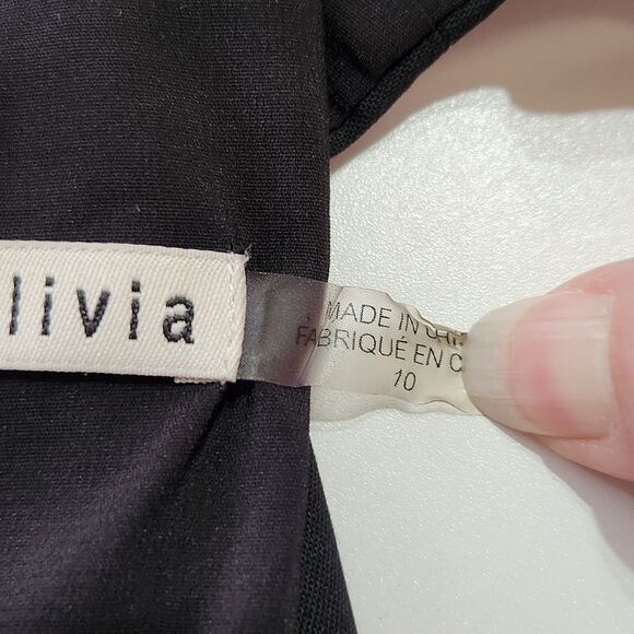 Alice + Olivia Virgin Wool Vest Black Mesh Zipper Back V Neck Lined Women's 10 - Picture 7 of 10